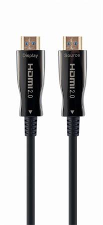 Gembird Aktivní optický (AOC) Vysokorychlostní kabel HDMI s Ethernetem, černý, 30m CCBP-HDMI-AOC-30M-02