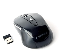 Gembird bezdrátová USB myš, 6 tlačítek, černá MUSW-6B-01