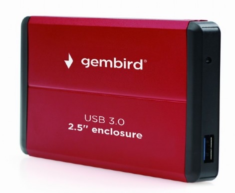 GEMBIRD Externí box pro 2.5" zařízení, USB 3.0, SATA, červený EE2-U3S-2-R