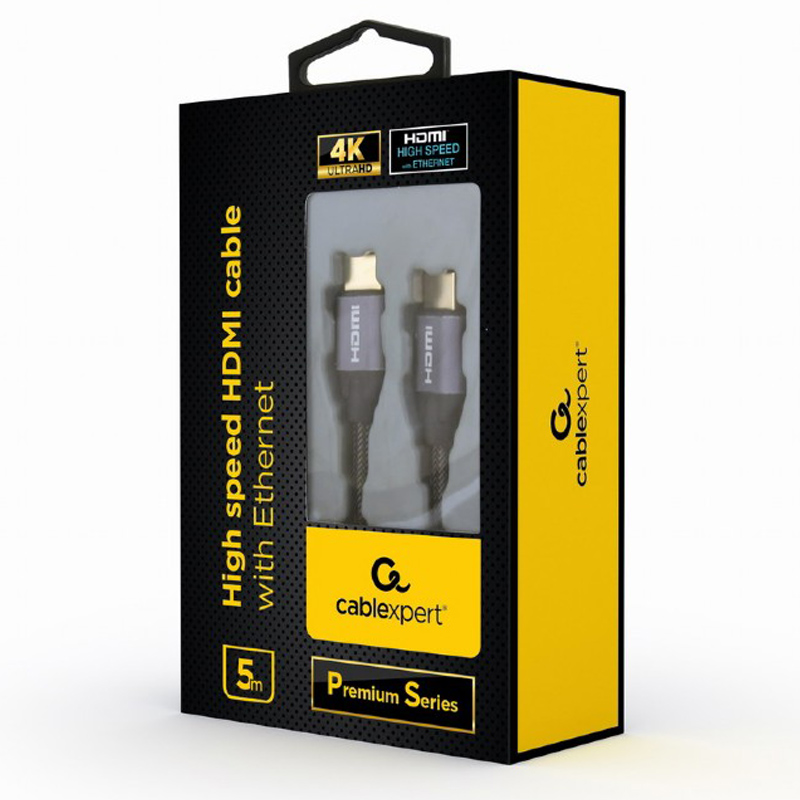 Gembird High speed HDMI cable with Ethernet ''Premium series'', 5m CCBP-HDMI-5M