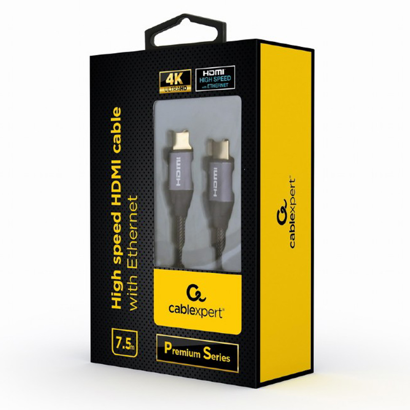 Gembird High speed HDMI cable with Ethernet ''Premium series'', 7.5m CCBP-HDMI-7.5M