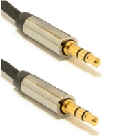 GEMBIRD Kabel CABLEXPERT přípojný jack 3,5mm M/M, PREMIUM QUALITY, pozlacený, 1m CCAP-444-1M