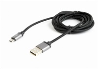 GEMBIRD Kabel CABLEXPERT USB A Male/Micro B Male 2.0, 1,8m, opletený, černý, blister CCB-mUSB2B-AMBM-6