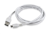 Gembird kábel USB 2.0 A (M) -> Micro-B USB 2.0 (M), pozlátené konektory, 1.8m, biely