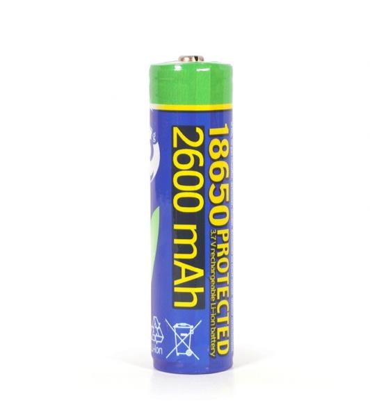Gembird Lithium-ion 18650 battery, protected, 2600 mAh EG-BA-18650/2600