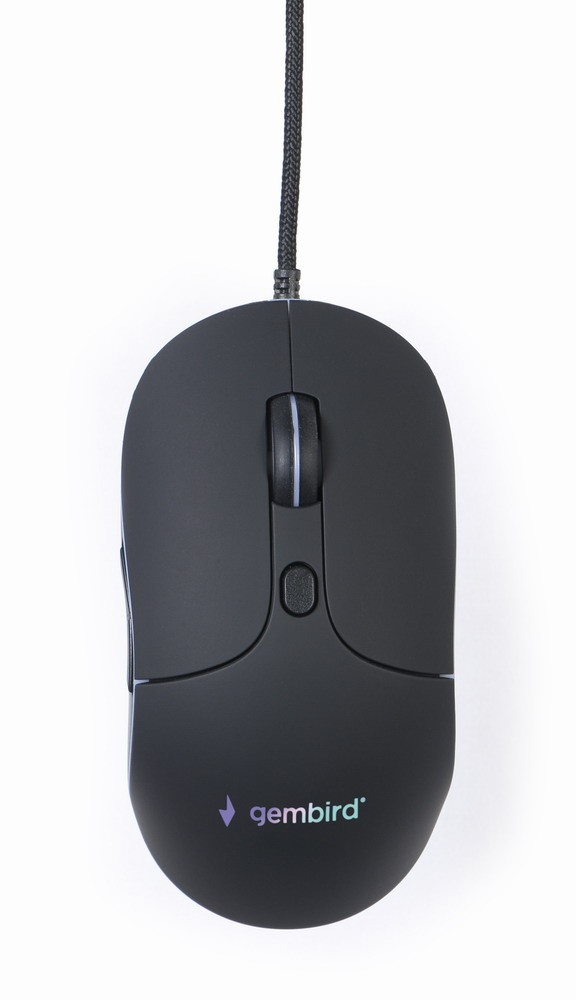 Gembird MUS-UL-02/Ergonomická/Optická/Pro praváky/2 400 DPI/Drátová USB/Černá