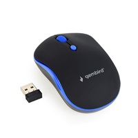 GEMBIRD Myš MUSW-4B-03-B, černo-modrá, bezdrátová, USB nano receiver