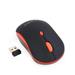 GEMBIRD Myš MUSW-4B-03-R, černo-červená, bezdrátová, USB nano receiver