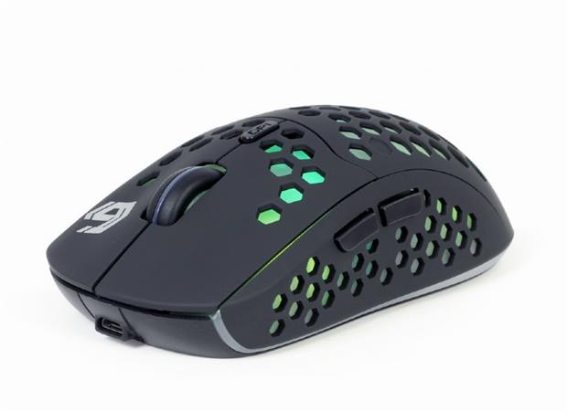 Gembird Myš RAGNAR WRX500, bezdrátová, podsvícená, 6 tlačítek, 1600DPI, USB nano receiver, černá MYS05327K