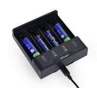 GEMBIRD nabíječka baterií BC-USB-02, 4ks, Ni-MH + Li-ion