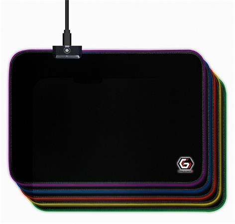 Gembird Podložka pod myš látková černá, MP-GAMELED-M, USB, RGB podsvícení, herní, 250x350mm POD0521G9