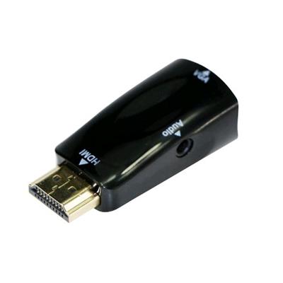 GEMBIRD redukce HDMI na VGA + Audio, M/F, černá A-HDMI-VGA-02