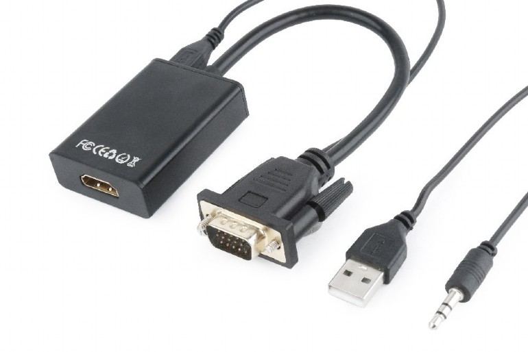 GEMBIRD Redukce VGA - HDMI, 0,15m, M/F A-VGA-HDMI-01