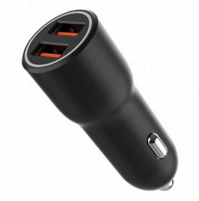 GEMBIRD rychlonabíječka do auta, 2 porty USB, QC3.0, 36W, černá – novinka