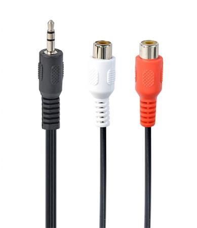 Gembird Stereo audio kabel s 3,5mm zástrčkou na 2x RCA zásuvky, 0,2 m