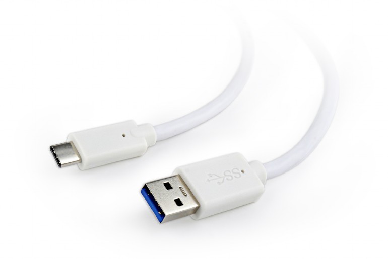 GEMBIRD USB 3.0 - USB-C M/M, 0,1 m, bílý CCP-USB3-AMCM-W-0.1M