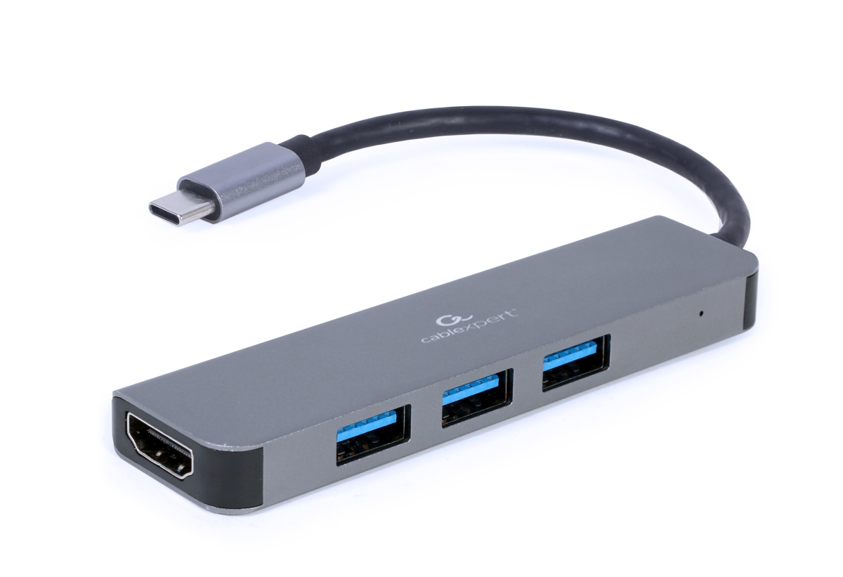 Gembird USB-C 2v1 multiport hub + HDMI A-CM-COMBO2-01