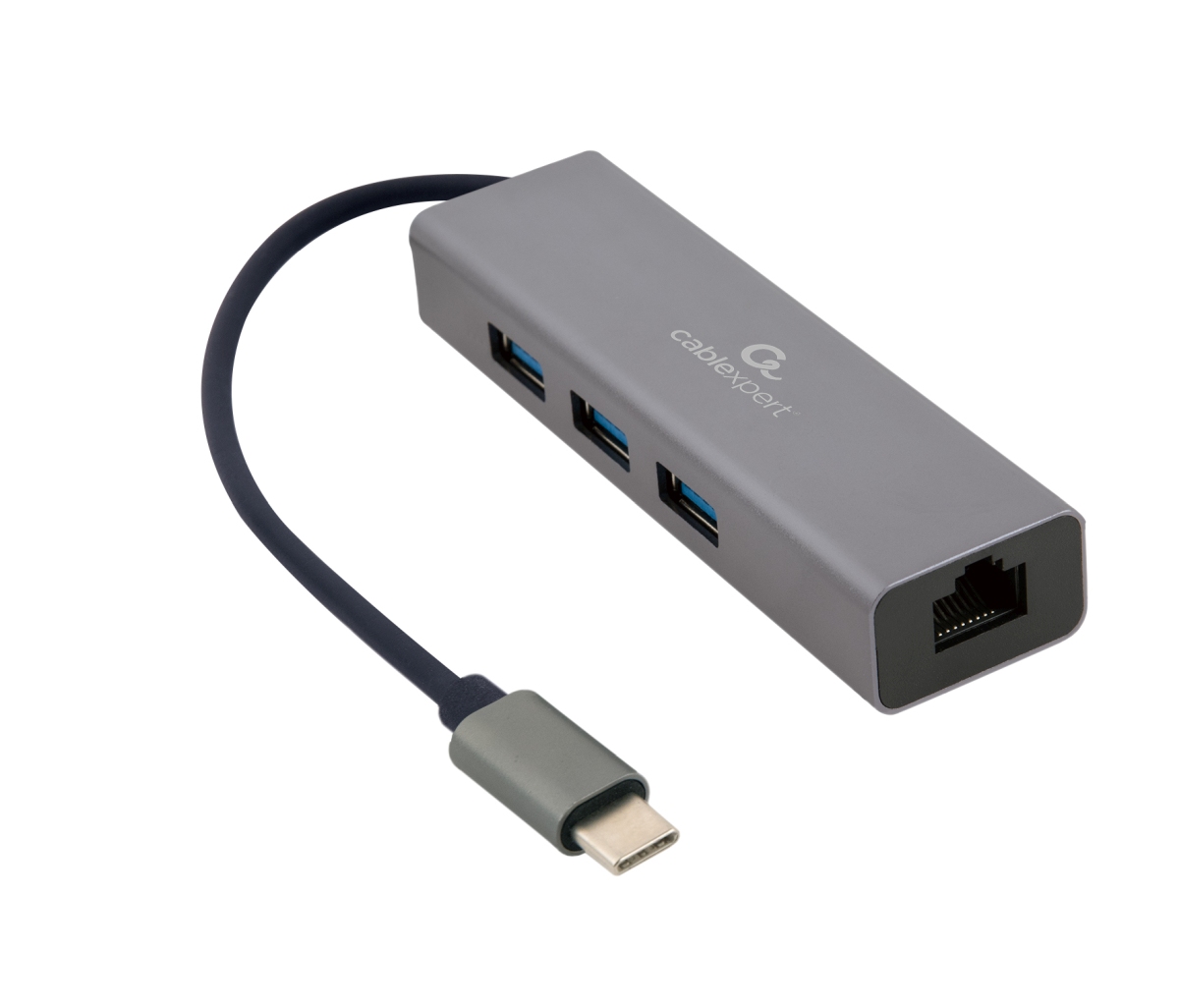 Gembird USB-C GBit adapter + 3x USB 3.1 A-CMU3-LAN-01