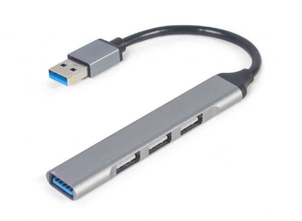 Gembird USB hub 4-portový USB 3.1 (Gen 1),stříbrný UHB-U3P1U2P3-02