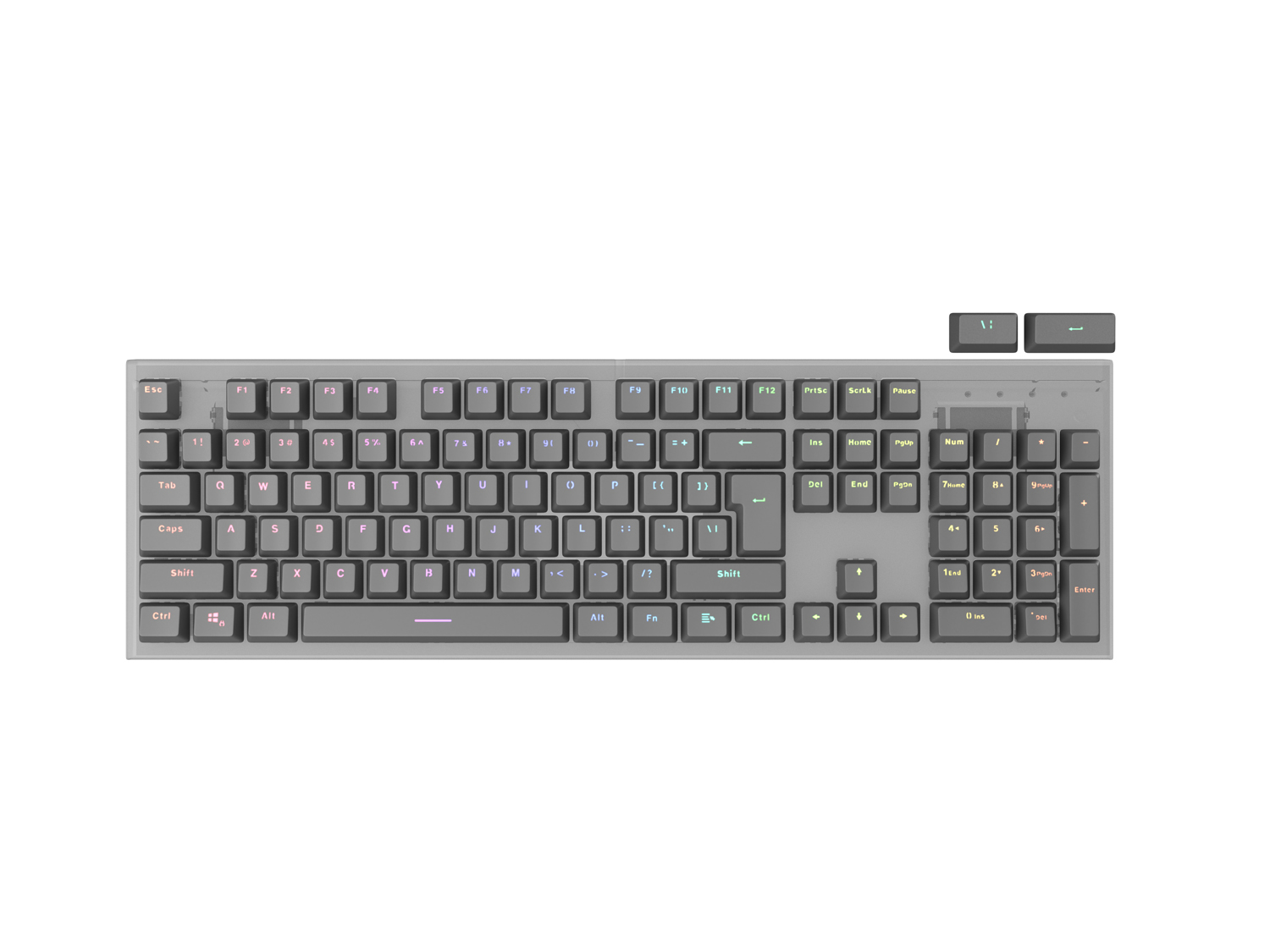 Genesis keycaps LEAD 300, Double Shot, Šedé NAG-2004