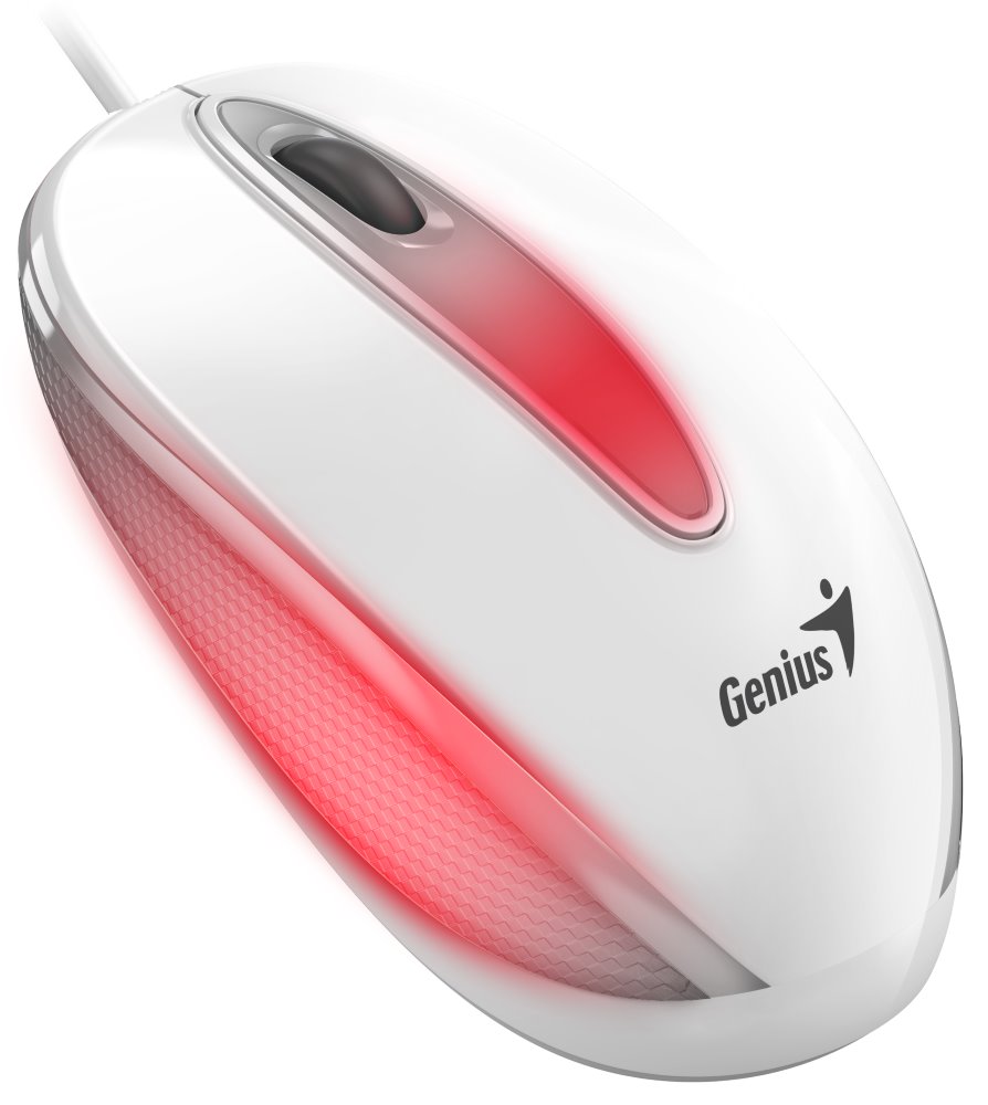 GENIUS DX-Mini Pure White/ drátová/ 1000 dpi/ USB/ bílá/ RGB LED 31010025401