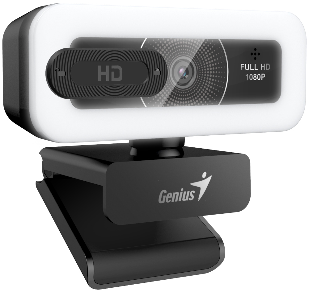 GENIUS FaceCam Light/ 2M 1080P/ LED světlo/ kryt soukromí/ USB-C/ USB/ UVC/ mikrofon/ černá 32200010400