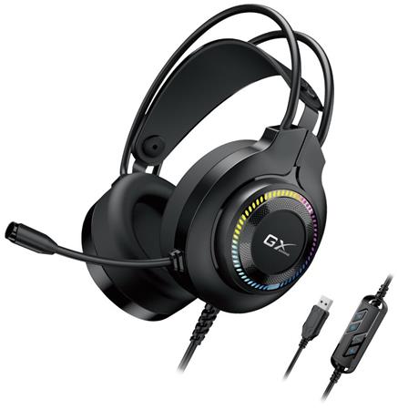 GENIUS GX GAMING headset - HS-GX580U/ USB/ RGB LED/ ovládání hlasitosti 31710028400