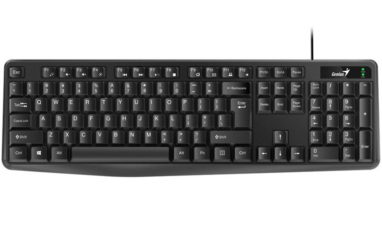 Genius KB-117, klávesnica CZ/SK, klasická, vode odolná typ drôtová (USB), čierna, nie, DOPREDAJ 31310016403