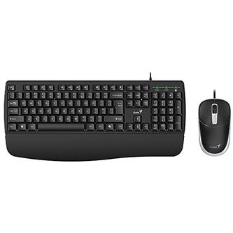 Genius KM-123 sada klávesnice káblová (USB) CZ/SK, čierna s optickou myšou 31330013403