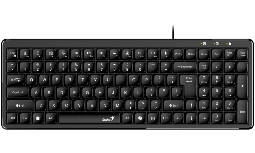 GENIUS LuxeMate 120/ Drátová/ USB/ Copilot/ černá/ CZ+SK layout 31310059403