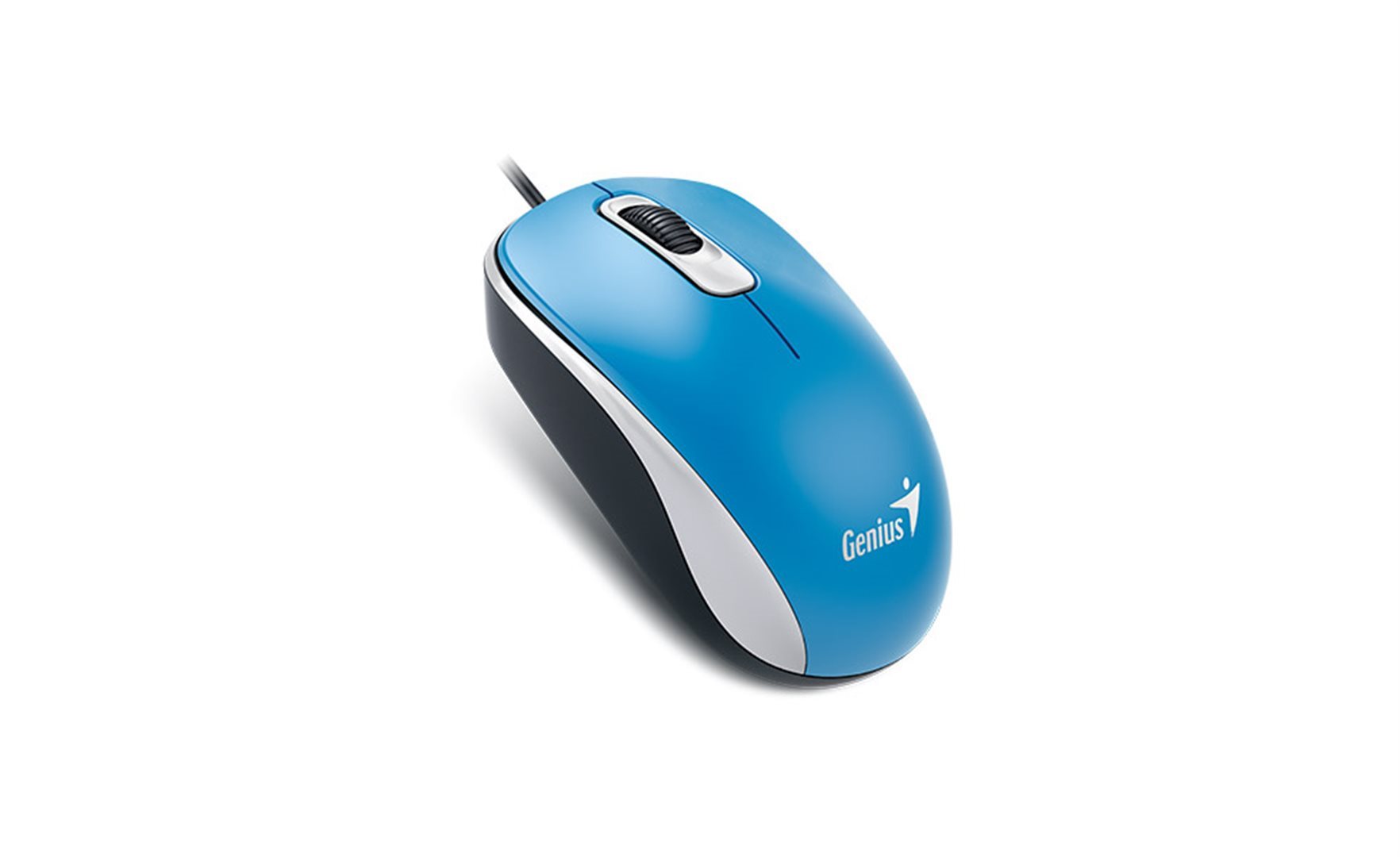 Genius Myš DX-110, optická, 3tl., 1 koliesko, drôtová (USB), modrá, 1000DPI, štandard, univerzál