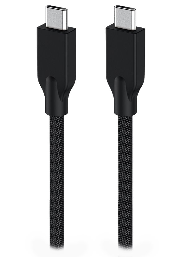 GENIUS nabíjecí kabel ACC-C2CC-3A, 150cm, USB-C na USB-C, 3A, PD60W, opletený, černý 32590006401