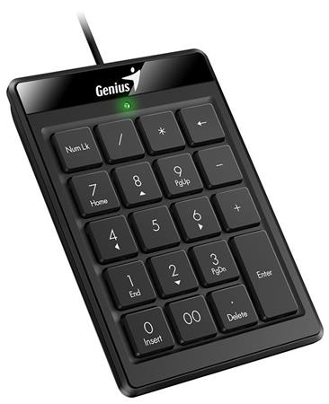 GENIUS NumPad 110/ Drátová/ USB/ slim design/ černá 31300016400