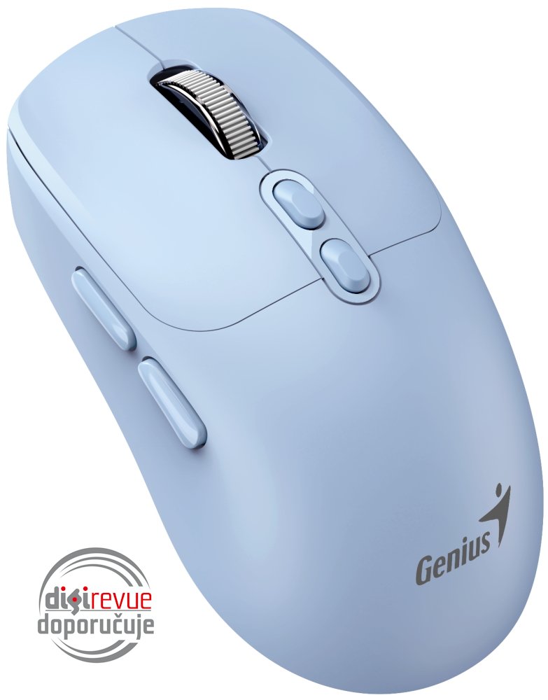 GENIUS NX-8080S BT Tiffany Blue/ duální Bluetooth + 2,4GHz/ 1600 dpi/ bezdrátová/ Copilot/ tichá/ 7tlačítkov 31030042402