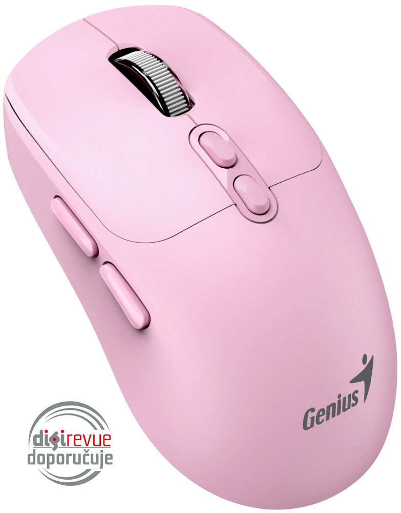 GENIUS NX-8080S BT Young Pink/ duální Bluetooth + 2,4GHz/ 1600 dpi/ bezdrátová/ Copilot/ tichá/ 7tlačítková/ 31030042403