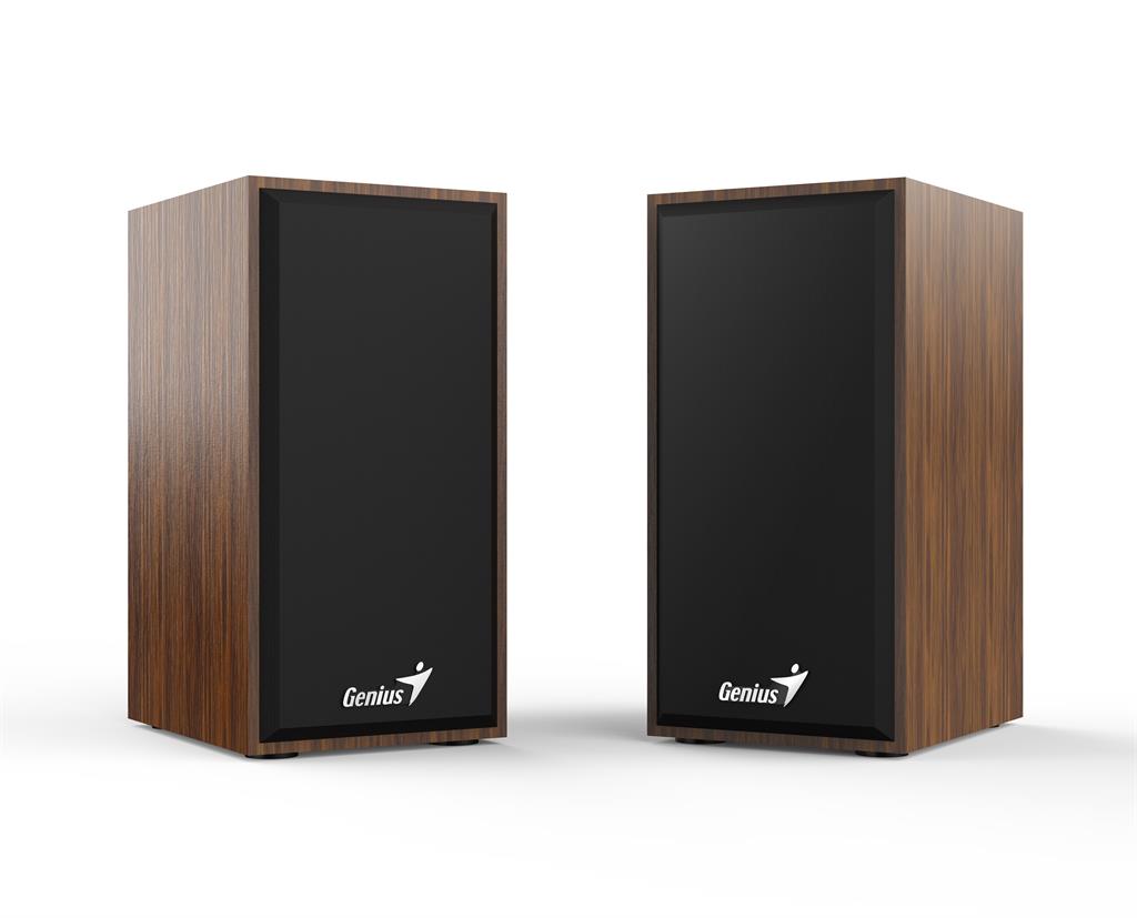 GENIUS repro SP-HF180, 2.0, 6W, USB napájení, 3,5mm jack, dřevěné, hnědé 31730029400