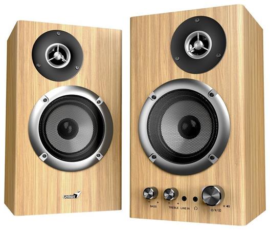 GENIUS repro SP-HF1812 Pine Wood/ 2.0/ 50W/ Bluetooth 5.3/ dřevěné/ barva světlé dřevo 31730055403