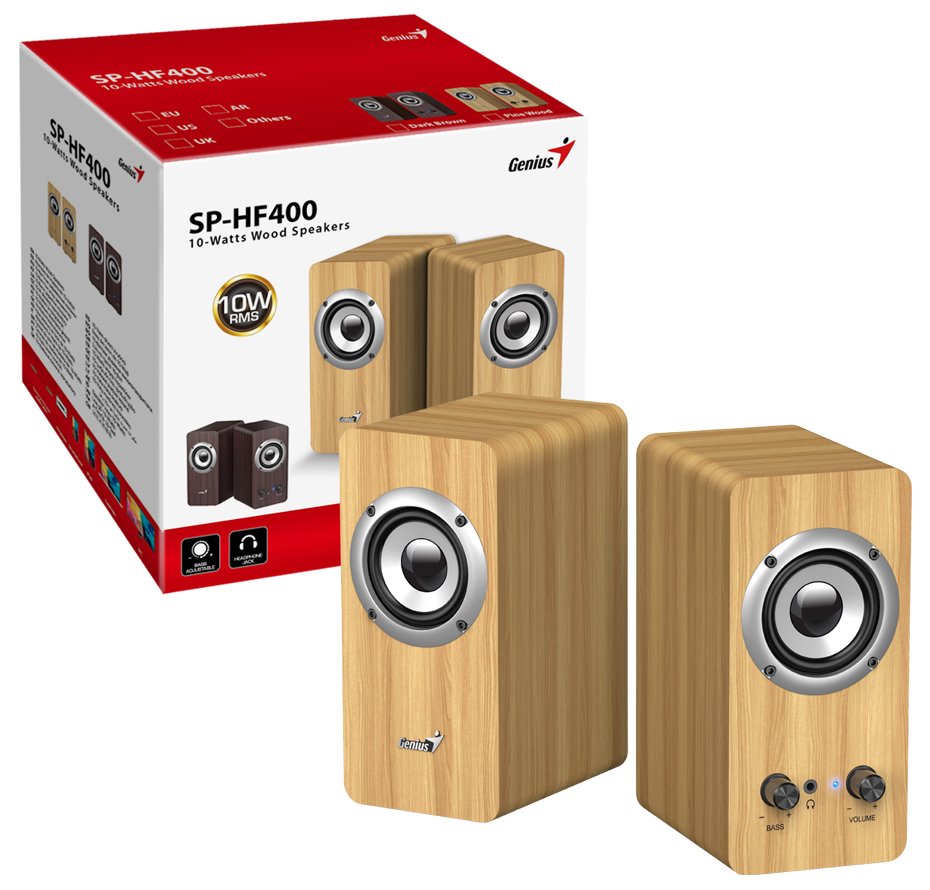 GENIUS repro SP-HF400 Pine Wood/ 2.0/ 10W/ dřevěné/ barva světlé dřevo 31730058401