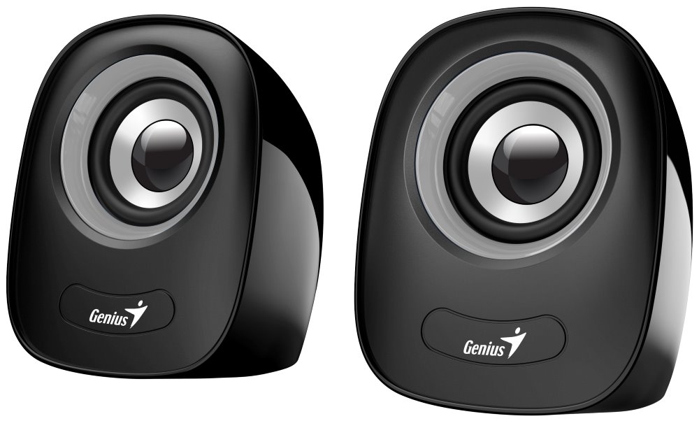 Genius reproduktory SP-Q160, 2.0, 6W, čierno-šedé, regulácia hlasitosti, stolový, 3,5 mm jack (USB), 150Hz-2 31730027400