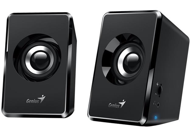 Genius reproduktory SP-U125, 2.0, 3W, čierne, regulácia hlasitosti, 3,5 mm jack (USB), 150Hz-20kHz 31730042400