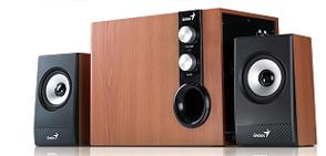 Genius reproduktory SW-HF2.1 1205, 2.1, 32W, hnedo-čierne, regulácia hlasitosti, drevené, 3.5mm kon 31730972100