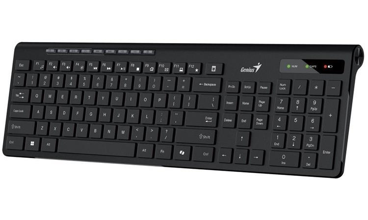 Genius Slimstar 7230 Copilot, klávesnica AA, CZ/SK, multimediál., slim typ bezdrôtová, čierna 31310021411