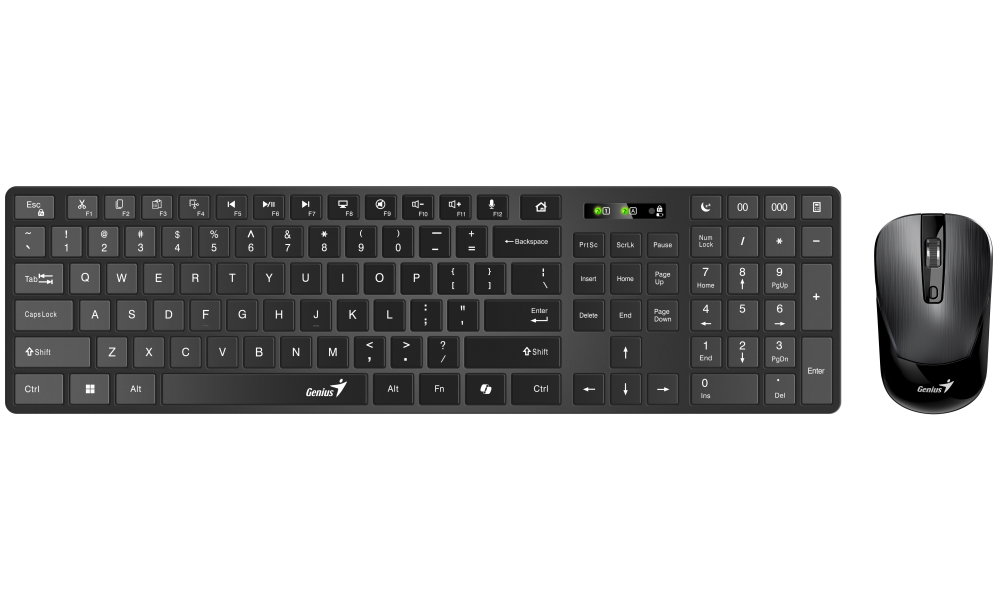 GENIUS SlimStar 8250/ Bezdrátový set Bluetooth + 2,4GHz/ Copilot/ USB/ černá/ CZ+SK layout 31340020403