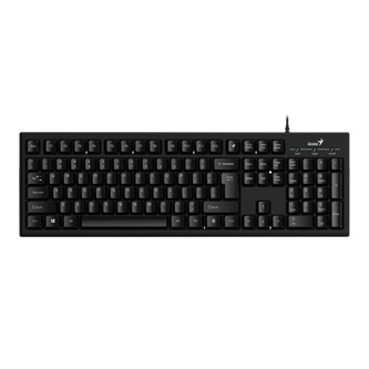 Genius Smart KB-100, klávesnica US, klasická, drôtová (USB), čierna, leštený hliník 31300005400
