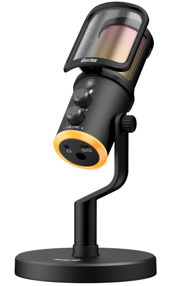 GENIUS streamovací mikrofon MIC-S400U/ USB-C/ USB/ černý 31700002400