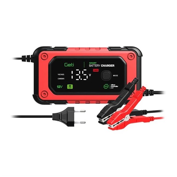 Geti GCA004 12 V nabíječka akumulátorů, Pb, AGM a LiFePO4, 7 A, pro baterie 4-140 Ah