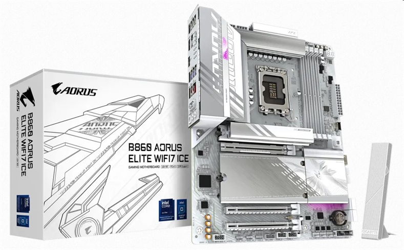 Gigabyte AORUS B860 ELITE WIFI7 ICE, Intel B860, LGA1851, 4xDDR5, ATX B860 A ELITE WF7 ICE