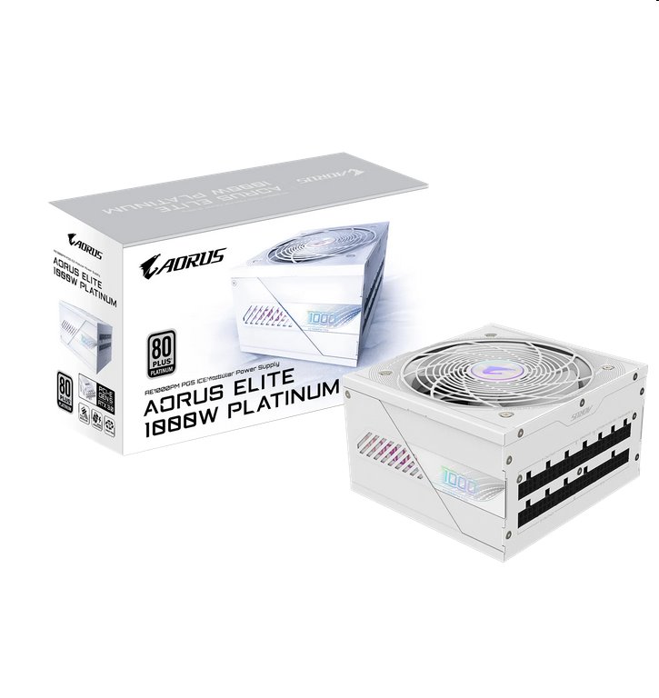 GIGABYTE AORUS ELITE P1000W ICE/1000W/ATX 3.1/80PLUS Platinum/Modular/Retail GP-AE1000PM PG5 ICE