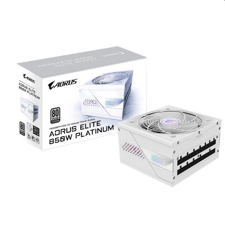GIGABYTE AORUS ELITE P850W ICE/850W/ATX 3.1/80PLUS Platinum/Modular/Retail GP-AE850PM PG5 ICE