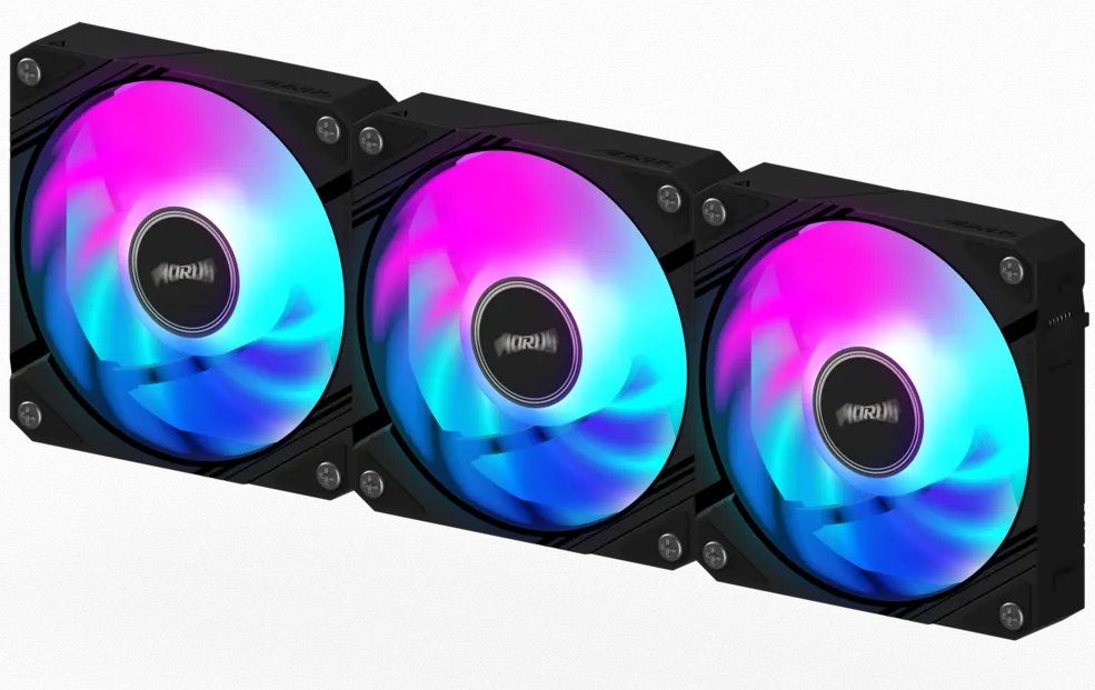 Gigabyte AORUS EZ CHAIN FAN 120, ARGB, black, 3-Pack GP-ECFAN1203